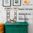 thumbnail image 2 of Carpa LED iluminada con letra U, elensivo, vintage, metal oxidado, 2 of 7