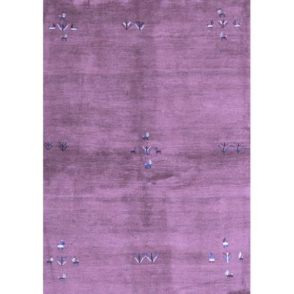 Ahgly Company Indoor Rectangle Abstract Blue Contemporary Area Rugs, 7' x 9'