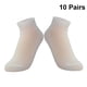 thumbnail image 2 of 10 pares de calcetines desechables transpirables y elásticos para viajes de negocios (blancos), 2 of 5
