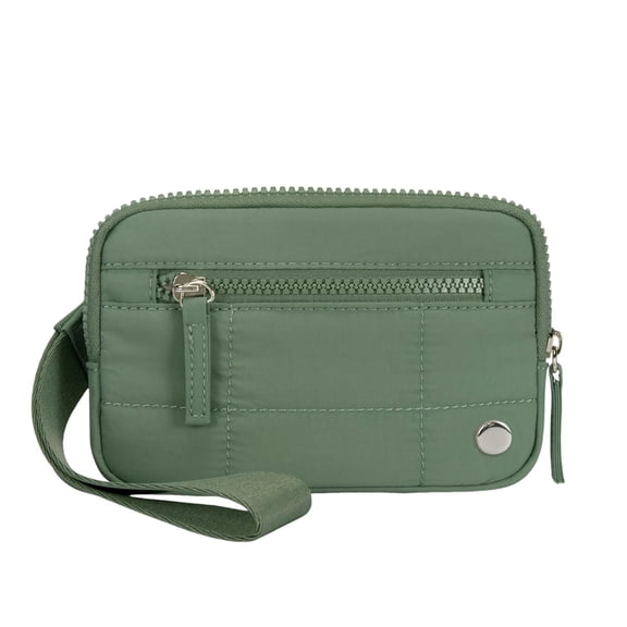 Outdoor Sports Convenience Bag The Wallet 2nd Gen Nylon Quilted Zipper Purse With ID Window Wristlet For Women Travel Gym