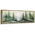 thumbnail image 4 of IDEA4WALL Extra Large Framed Canvas Print Wall Art Enchanted Winter Pine Forest Wall Decorative Nature Landscape Fine Art Modern Oversized Artwork Relax/Calm for Living Room - 60"x20", 4 of 5
