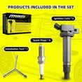 thumbnail image 6 of MOAUTO Set of 6 Ignition Coils Pack UF495 90919-02248 & 6 PCS Iridium Spark Plugs Compatible with Toyota Tundra Tacoma 4Runner FJ Cruiser 4.0L V6, 6 of 6