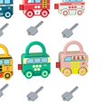 thumbnail image 2 of thinsony Digital Car Paired Unlocking Toys Early Education Game Gadgets for Children, 2 of 9