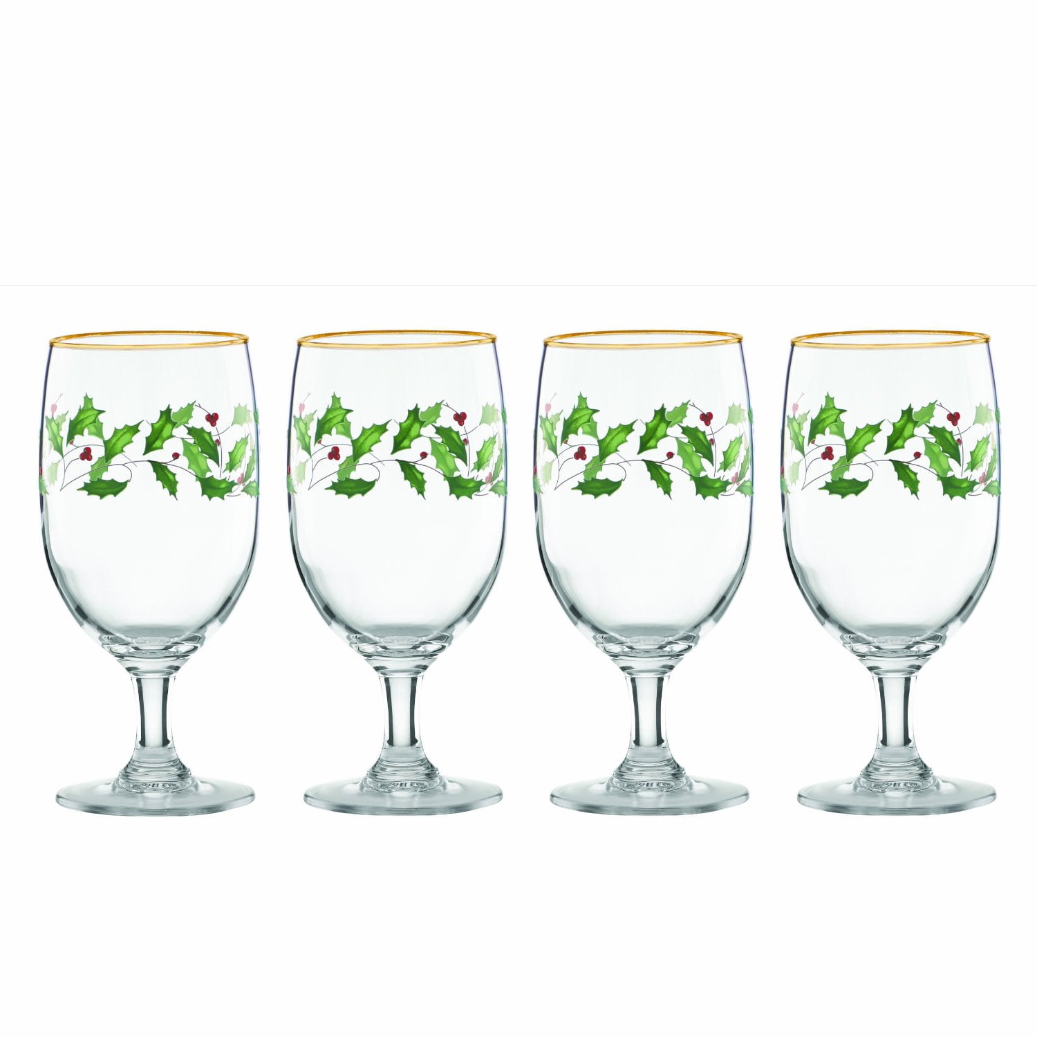 Holiday Iced Beverage Glass by Lenox Set of 4 