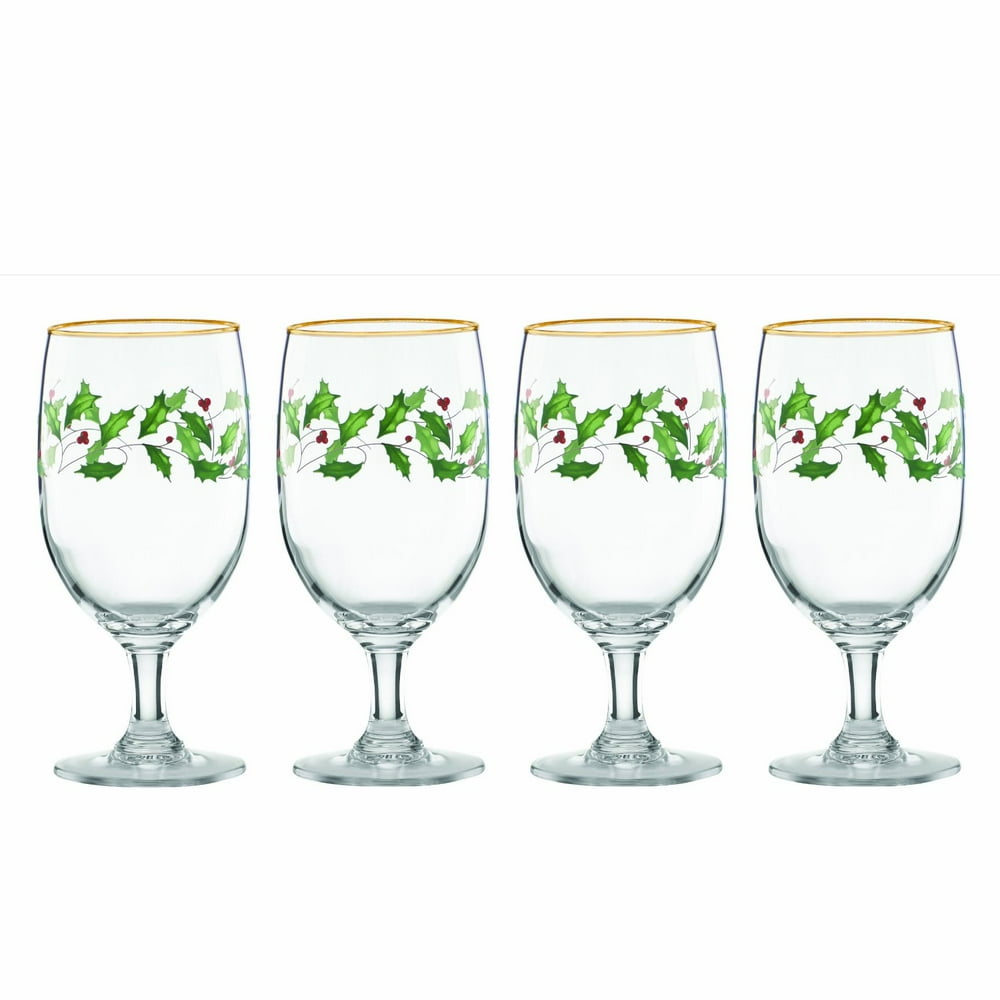 Lenox Holiday Iced Beverage Glasses, Set of 4