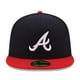 thumbnail image 3 of Gorra New Era 59FIFTY Atlanta Braves azul marino/rojo MLB 2017, talla 7 1/4, 3 of 5