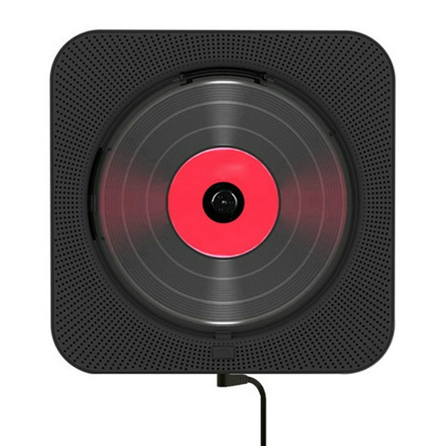 MEGICOT Lecteur CD Portable Bluetooth 2600 mAh Rechargeable avec Haut-Parleurs Intégrés, Lecteur de Musique Mural avec Couvercle Antipoussière Télécommande, Prend en Charge Radio FM USB Flash Micro SD Lecture AUX