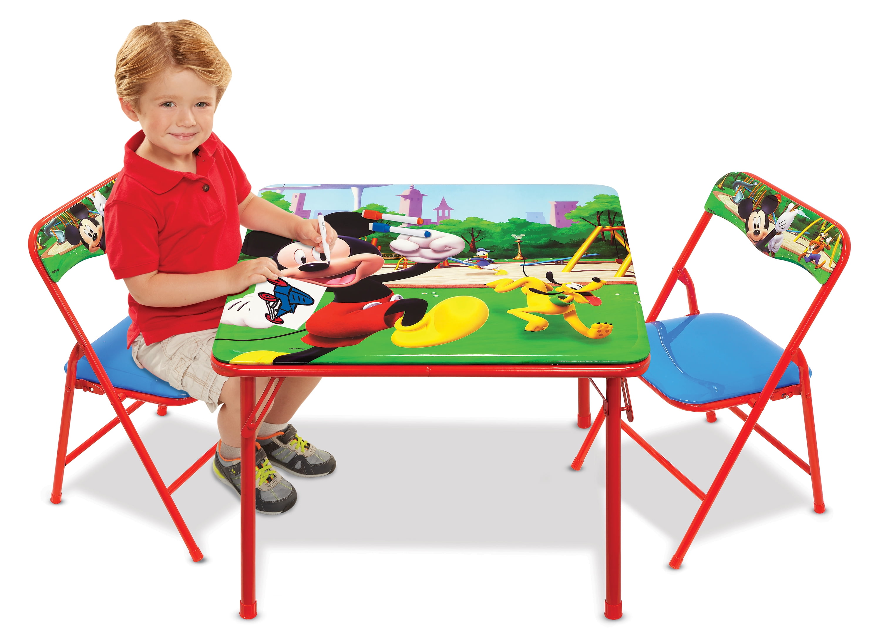 child's activity desk and chair