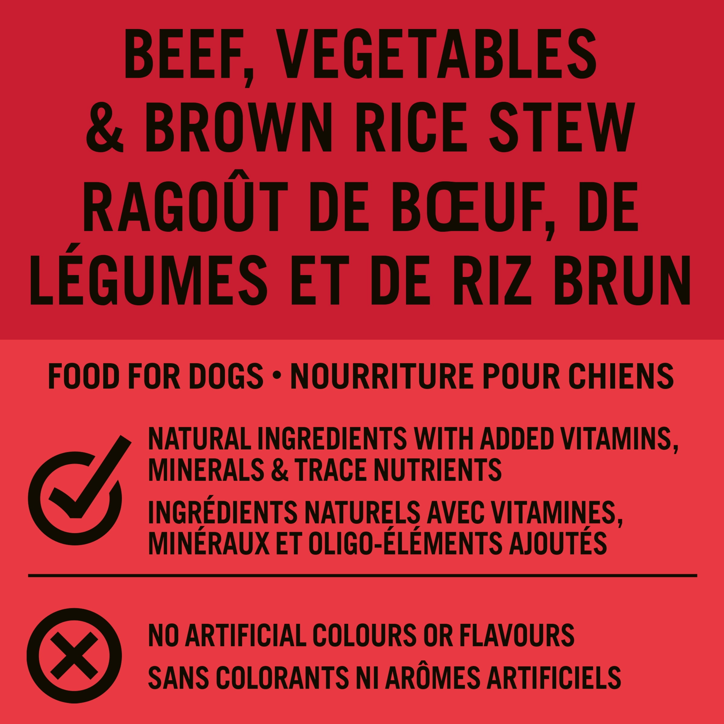Nourriture pour chiens Ragoût de bœuf, de légumes et de riz brun Pure Balance