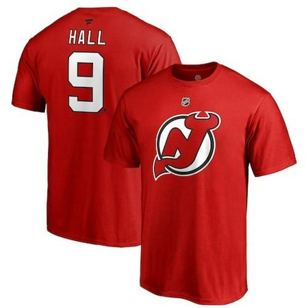 Taylor Hall New Jersey Devils Fanatics Branded Authentic Stack Name & Number T-Shirt -