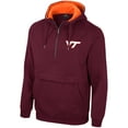 thumbnail image 2 of Men's Colosseum Maroon Virginia Tech Hokies Half-Zip Hoodie, 2 of 3