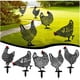 thumbnail image 1 of 5 piezas de gallina de jardín, arte de patio de pollo, decoración de suelo de césped y jardín, decoración de estatua de gallo hueco para patio, 1 of 5