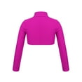 thumbnail image 2 of ZDHoor Kids Girls Long Sleeves Dance Crop Top Gymnastics Workout Training Tank Top Rose 6, 2 of 7