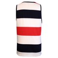 thumbnail image 2 of Playera George para Hombre, de Material Sustentable Sin Mangas Rayas Horizontales Blanco, Negro y Rojo Talla CH, 2 of 3