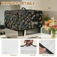 thumbnail image 6 of TSOVTHRID Toaster Oven Cover Microwave Oven Dust Cover Foldable Kitchen Appliance Protector Dirt and Fingerprint Protection, Boho Mandala Floral Dragonfly Black Print, 18.25"W x 14.5"D x 11"H, S, 6 of 7
