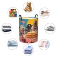 thumbnail image 4 of Susaid Psychedelic Band Hotdog Art Print Waterproof Oxford Cloth Storage Circular Laundry Hamper BasketCapacity for Home-Medium, 4 of 6
