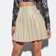 thumbnail image 2 of Faldas plisadas Prolriy para mujer, falda plisada de moda para mujer, falda de cuero de cintura alta, falda corta elegante sólida, faldas de mujer beige M, 2 of 6
