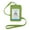 Green, variant on GOGO PU Leather Credit Card ID Badge Holder with Side Zipper Pocket and Detachable Neck Lanyard
