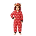 thumbnail image 2 of XUNKUSGA Christmas Pajamas for Family Classic Print Hooded Fleece Zip Up Jumpsuit Pjs Soft Skin Friendly Long Sleeve Family Matching Christmas Onesie Pajamas Holiday Loungewear, 2 of 8