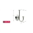 thumbnail image 3 of Delta Porter 5.98 in. H x 3.78 in. W x 2.95 in. L Chrome Robe Hook, 3 of 4