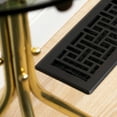 thumbnail image 2 of Decor Grates AJH412-BLK Oriental Floor Register, 4x12 Inches, Textured Black Finish, 2 of 6