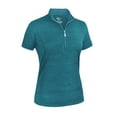 thumbnail image 1 of Monterey Club Women's Melange Jersey Performance Sport Golf Polo Shirt #2362, 1 of 2