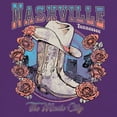 thumbnail image 3 of Nashville TN The Music City Unisex Hoodie Country Cowgirl Boots and Hat, 3 of 7