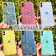 thumbnail image 2 of FYBTO for Heart Case for iPhone 11 Clear Holographic Heart Phone Case, Color Shifting Reflective Heart Pattern Laser Case Protective Shockproof Hard PC & Soft TPU Bumper Cover Women Girls,, 2 of 6