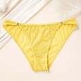 thumbnail image 2 of Blmnix Bikini Panties for Women Underwear Breathable Soft Yellow Panties, 2 of 8