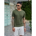 thumbnail image 2 of COOFANDY Men's Short Sleeve Henley Shirts Basic Tee Summer Solid Button T Shirts Lightweight Shirts, 2 of 9