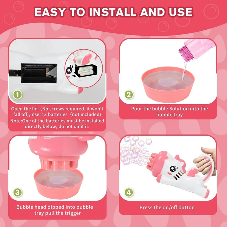 JBee Ctrl Unicorn Bubble Gun- Children's Bubble Machine
