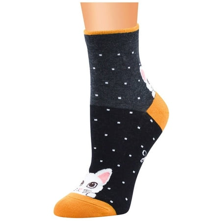 

Leylayray Compression Socks For Women Lady Fashion Women Girls Stripe Cat Cotton Middle Tube Socks Stockings(Buy 2 Get 1 Free)
