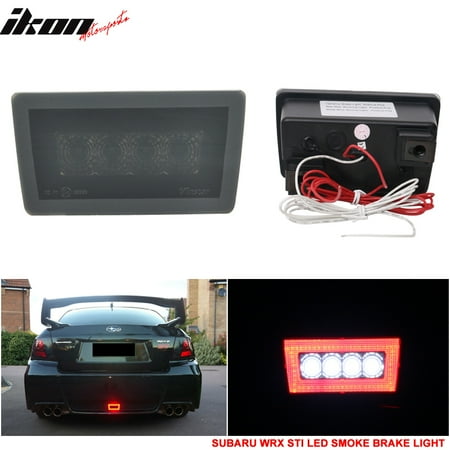 Backup Light Lens - Smoked Lens LED Rear Fog Light 3rd Brake Backup Reverse For 2011+ Subaru WRX STI