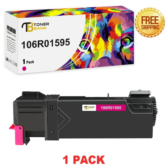 Toner Bank Compatible Toner Cartridge for Xerox 106R01595 Magenta Phaser 6500 6500N 6500DN WorkCentre6505 6505N 6505D Printer Ink 1-Pack