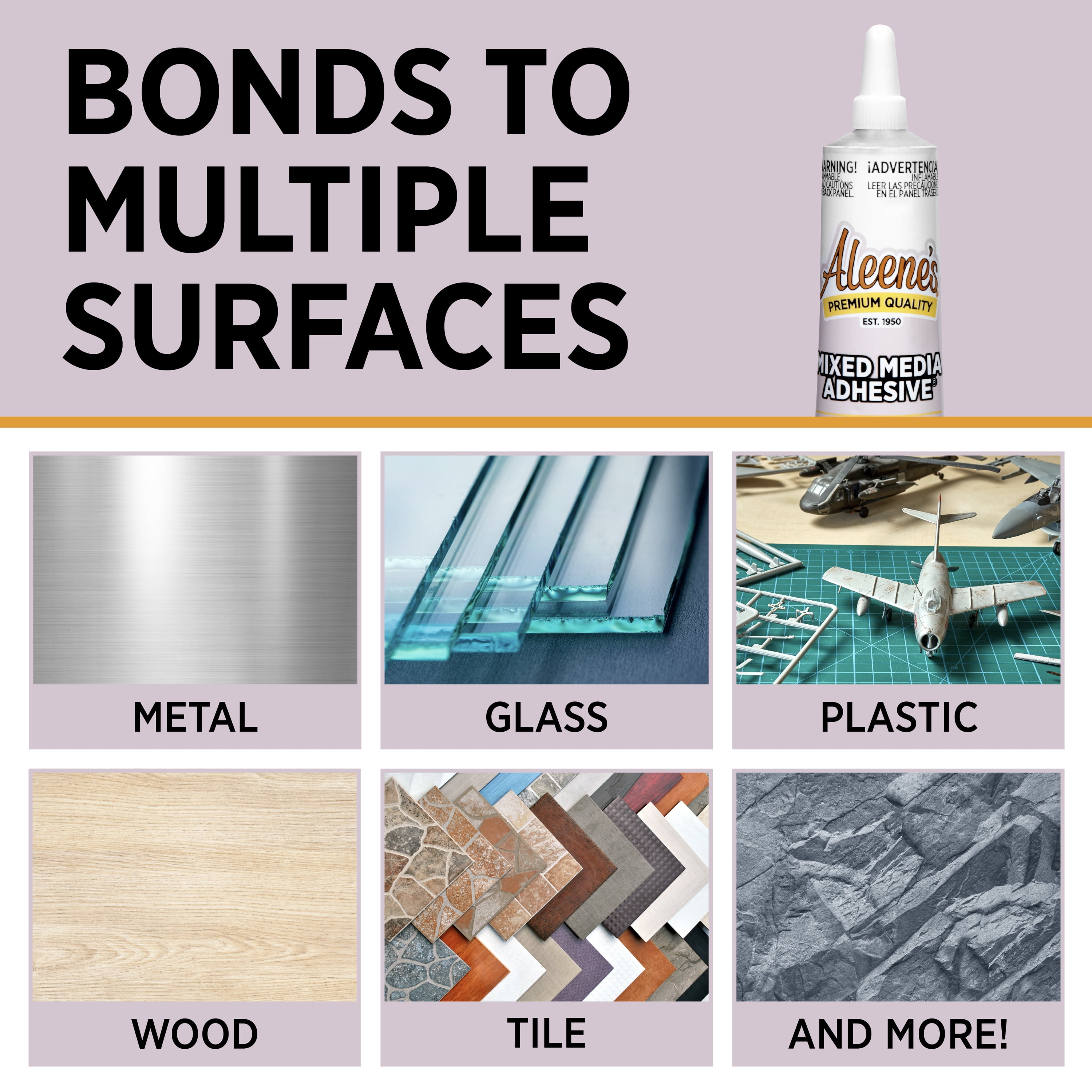 Aleene's Mixed Media Adhesive 1.5 fl oz, Clear, Permanent, Multi-Surface Glue