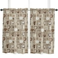 thumbnail image 5 of Coffee Beans Coffee Cups Small Curtain Rod Pocket Short Curtains Half Drapes Partition Cabinet Door Window Curtains Home Decor, 5 of 6