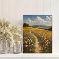 thumbnail image 2 of Qisvanset 12x16 Inch Vintage Wildflower Field Canvas Wall Art, Panoramic Scenery Rustic Farmhouse Home Decor, 2 of 8