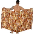 thumbnail image 4 of LA LEELA Men's Swimwear Beach Summer Pareo Long Sarong Wrap One Size Tawny, Turtle Vacation Holiday Aloha, 4 of 4
