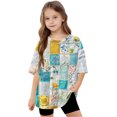 thumbnail image 5 of Virmaxy (5-15 Years) Boys Girls Fashion Casual Shirt Teenagers Solid Color Short Sleeve Round Neck Top Summer Loose Casual Trendy Pullover Shirt Multicolor-20 5 Years, 5 of 8