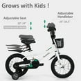 thumbnail image 3 of OLAKIDS Vélo pour Enfants, Vélo pour Tout-Petits de 12 14 16 18 Po avec Roues Stabilisatrices, Selle et Guidon Ajustables, Frein à Main et Frein à Rétropédalage, Bicyclette pour Garçons et Filles, 3 of 9