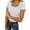 White, variant on IWRICH Women's Short Sleeve Tops Scoop Neck Lace Trim Ribbed Fitted Tight Shirts Casual Basic Tee Spring Trendy Clothes White XL
