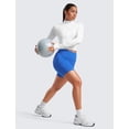 thumbnail image 3 of Shorts CRZ YOGA Butterluxe tiro alto con bolsillos 5" azul talla L, 3 of 5
