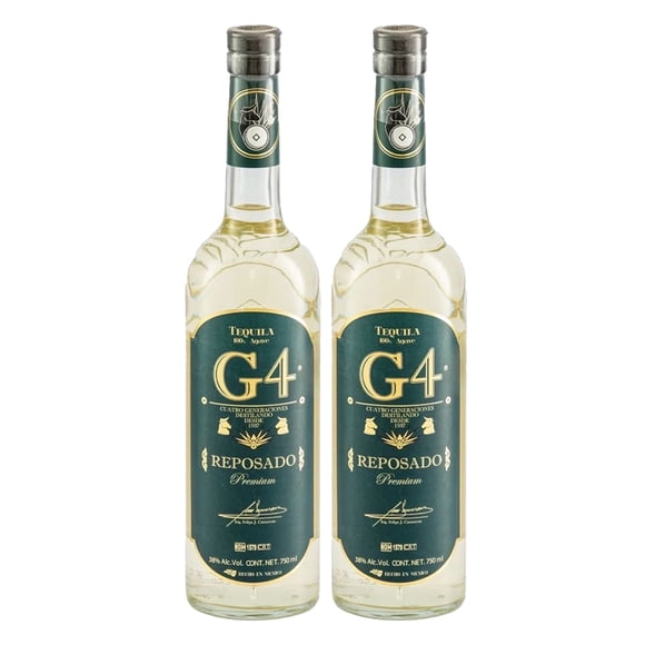 Duo Pack Tequila G4 Reposado Premium 750 Ml G4 Tequila Reposado