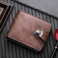 thumbnail image 5 of XQWJWLA PU Leather Mens Wallet with Zipper, Vintage RFID Blocking Big Capacity Wallet for Men with Flap ID Window, Credit Card Slots & Coin Pocket, Valentines Day Gifts for Men(Coffee), 5 of 7