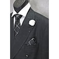 thumbnail image 5 of Mens Vitali Modern Fit Double Breasted Charcoal Textured Formal Suit, 5 of 7