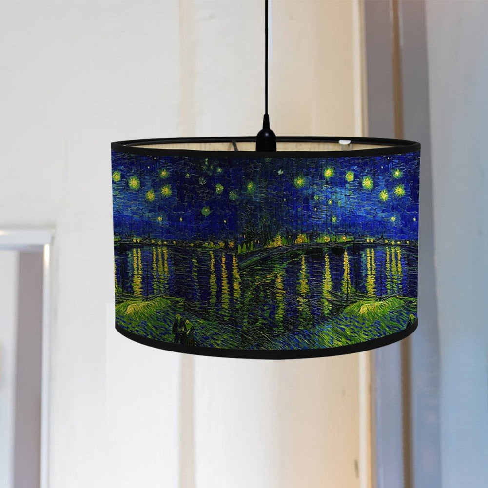Round Lampshades, Vintage Drum Lampshade Pendant Lamp Shade Light Cover Home Decorative for Table Lamp, Bedside Lamp, Floor Lamp