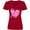 Red, variant on Inktastic Breast Cancer Awareness Pink Ribbon Around Heart Women's V-Neck T-Shirt