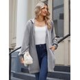 thumbnail image 4 of Zeagoo Women's Zip Up Hoodies Long Sleeve Long Tunic Sweatshirts Oversized Fleece Casual Fall Jacket Coat with Pocket, 4 of 6