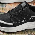 thumbnail image 3 of Zapatos Deportivos para Hombres Y Mujeres Suela Gruesa Ligeras Transpirables Casuales Coreano Deporte Con Cordones Corte (Negro 43), 3 of 9