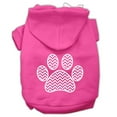 thumbnail image 4 of Pet Dog  Cat Hoodie Screen Printed, "Chevron Paw Print", 4 of 10